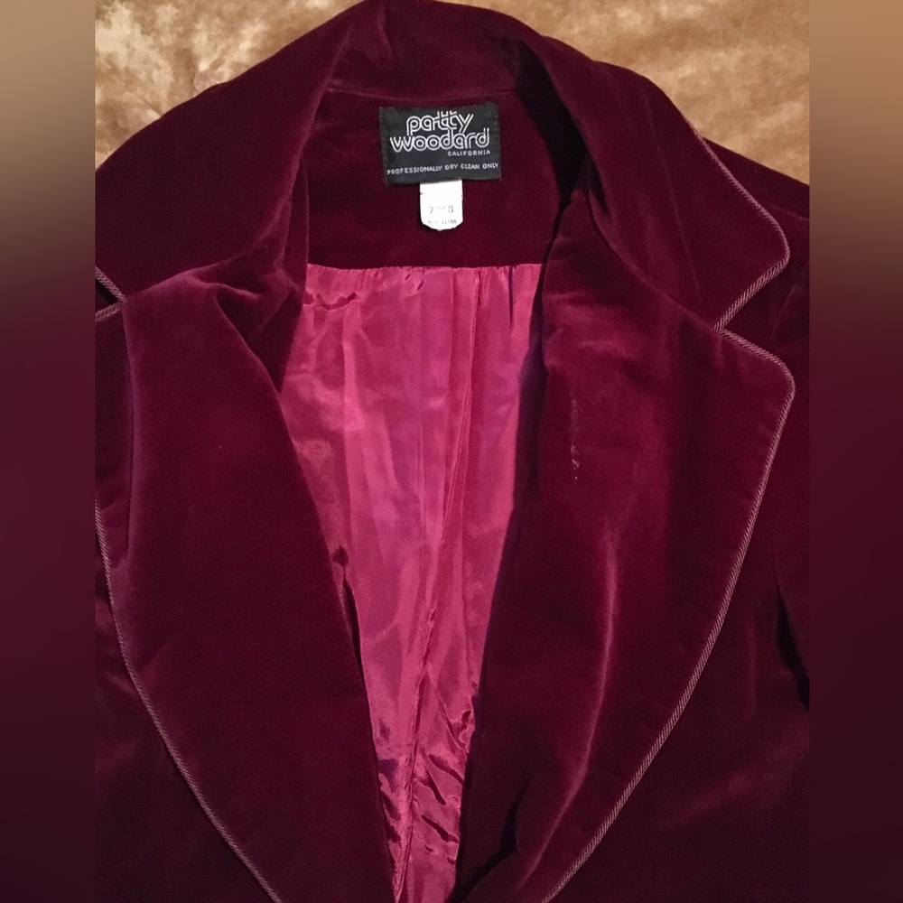 VINTAGE 70s PATTY WOODARD OF CALIFORNIA BUTTER-SOFT VELVET JACKET - Picture 6 of 8